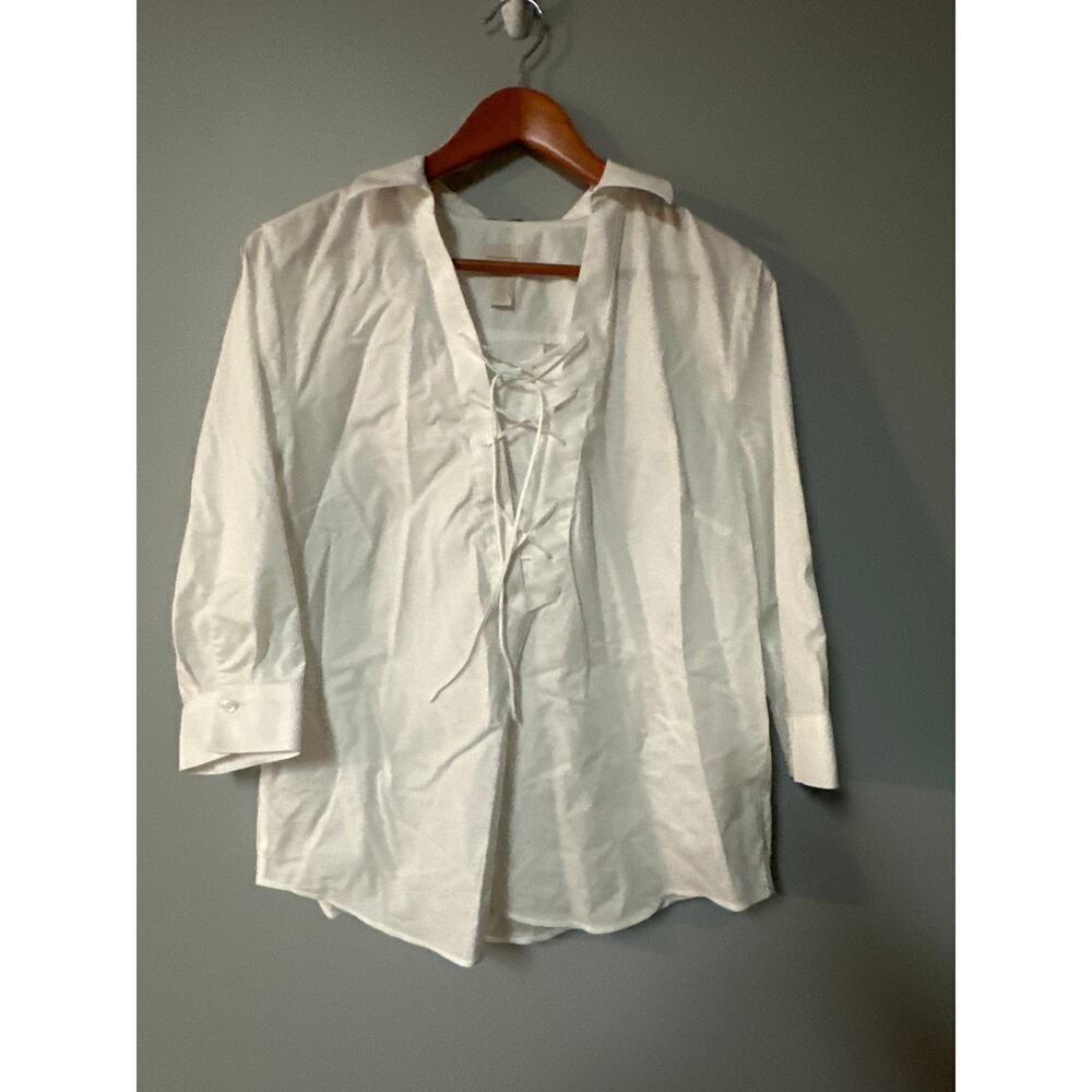 Womens Size S Chicos White Dress Shirt
